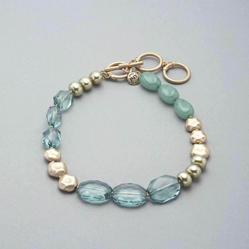 GREEN AND GOLD NECKLACE, Green, large image number 0